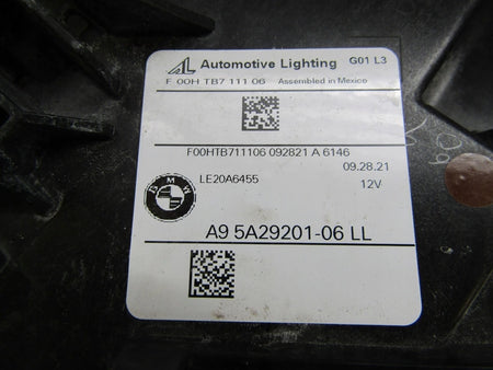 BMW X3 G01 X4 G02 Lift LCI FULL LED Headlight 21- LH 5A29201
