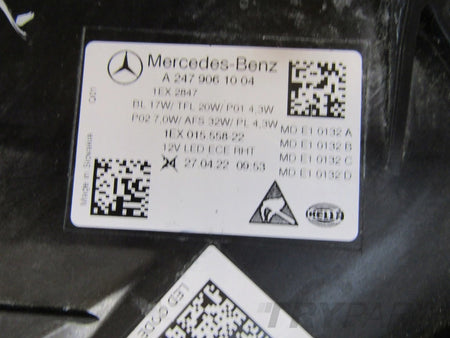 MERCEDES B CLASS W247 LIFT LED PERFORMANCE 22- RH RIGHT HEADLIGHT A247906