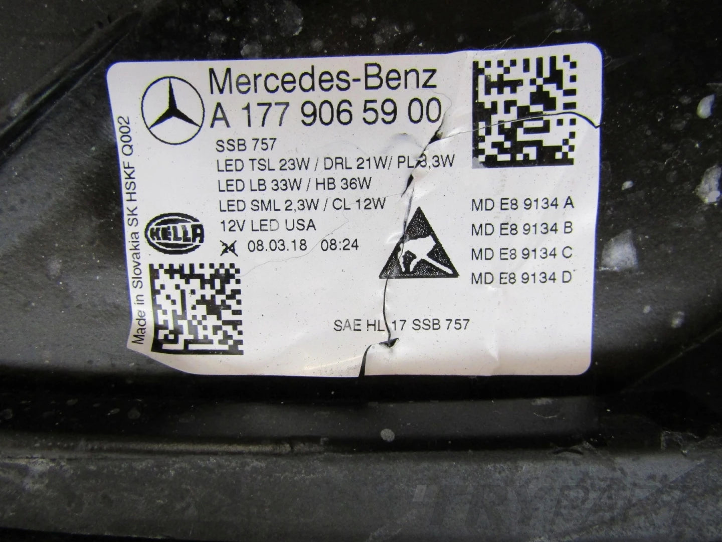 MERCEDES A CLASS W177 FULL LED MULTIBEAM USA 18-22 LH HEADLIGHT