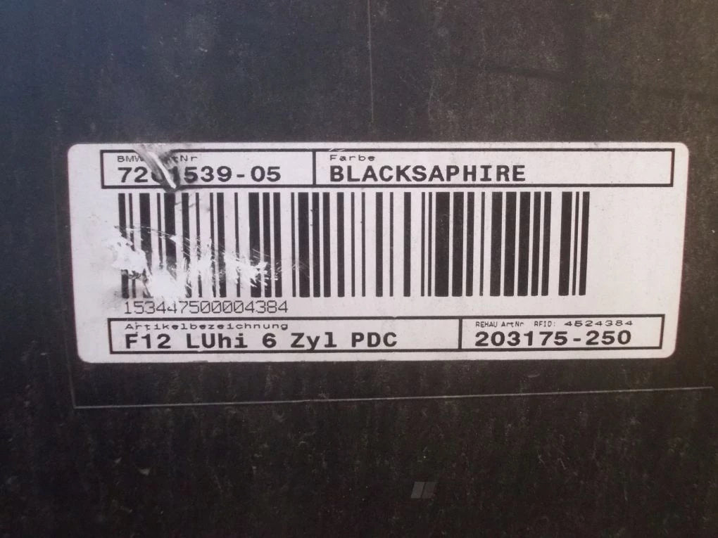 BMW 6 F06 F12 F13 REAR BUMPER