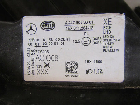 MERCEDES V-CLASS W447 FRONT HEADLIGHT FULL LED ILS LIFT 19- RH A4479063301