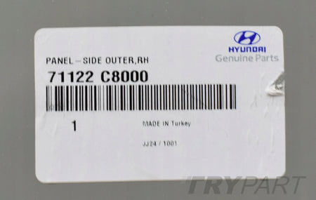 HYUNDAI I20 II REAR RIGHT FENDER SHELL RIGHT SILL ORG
