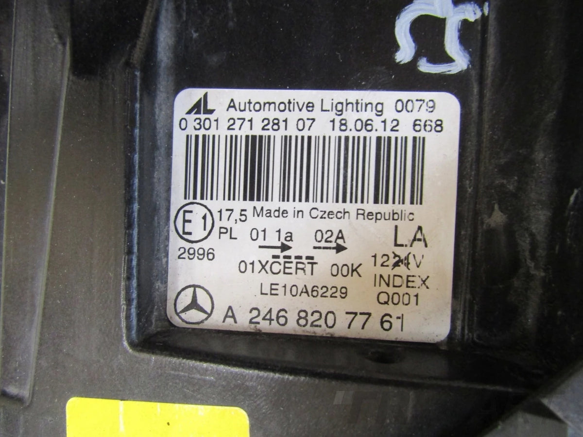 HEADLIGHT MERCEDES B CLASS W246 XENON ACTIVE ILS LH LEFT 11-14 A2468207