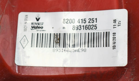 RENAULT TRAFIC II RIGHT REAR LAMP ORG EU