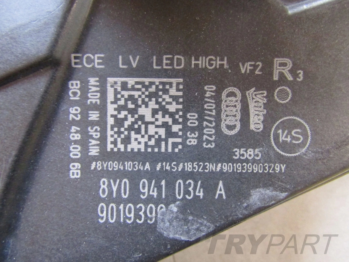 AUDI A3 20-23 FULL LED HEADLIGHT RH RIGHT 8Y0941034A