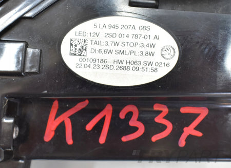 SKODA ENYAQ 5LA LEFT REAR LIGHT EU LED 5LA945207A