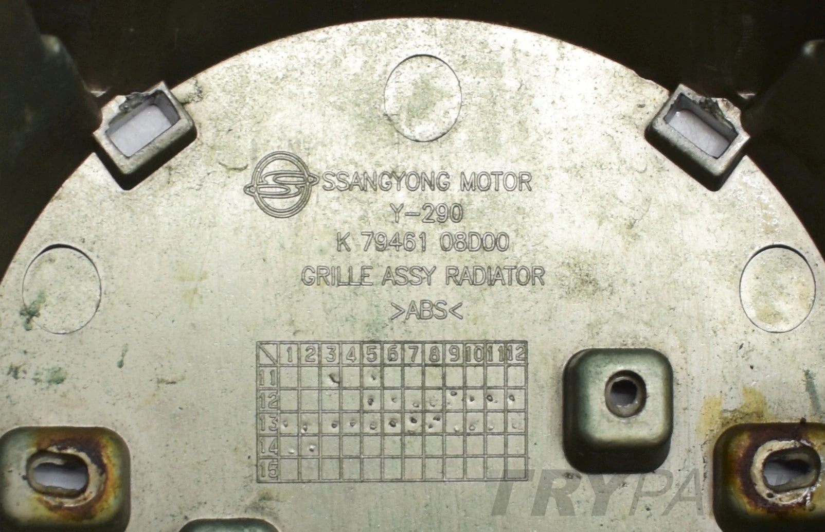 SSANGYONG REXTON GRILL BUMPER GRILLE ORG 13-16