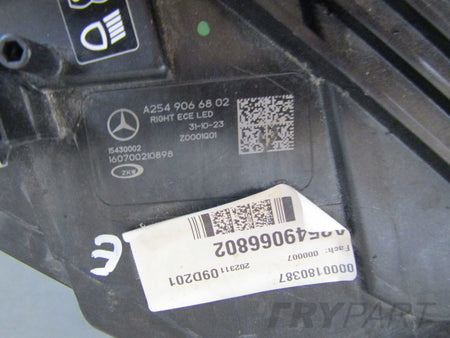 MERCEDES GLC 2 W254 FRONT HEADLIGHT FULL LED DIGITAL LIGHT 22- RH A2549066802