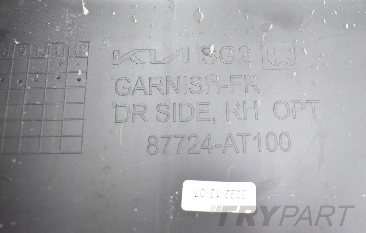 KIA NIRO II RIGHT FRONT DOOR MOULDING ORG