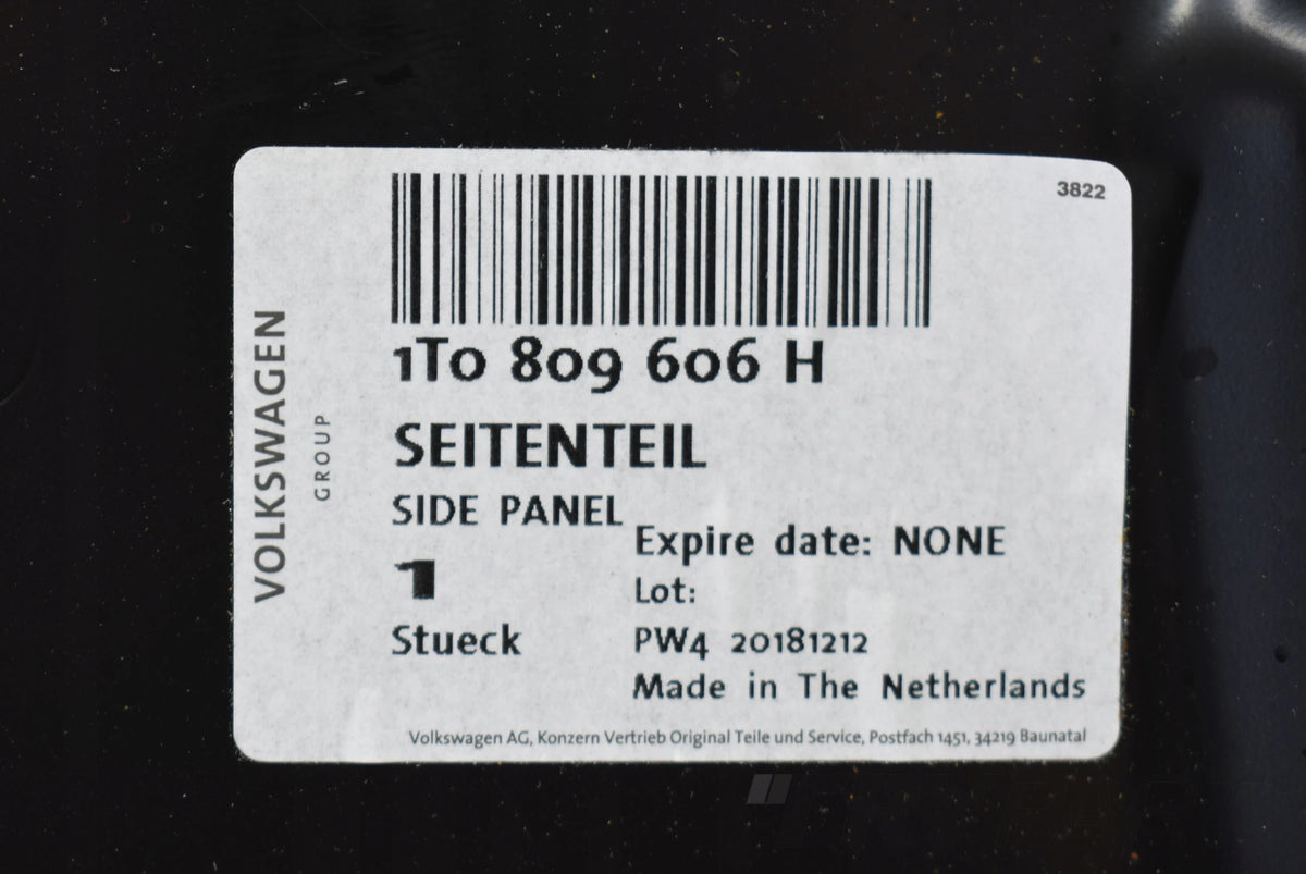 VW TOURAN 1T0 RIGHT PANEL ORG NEW 03-14