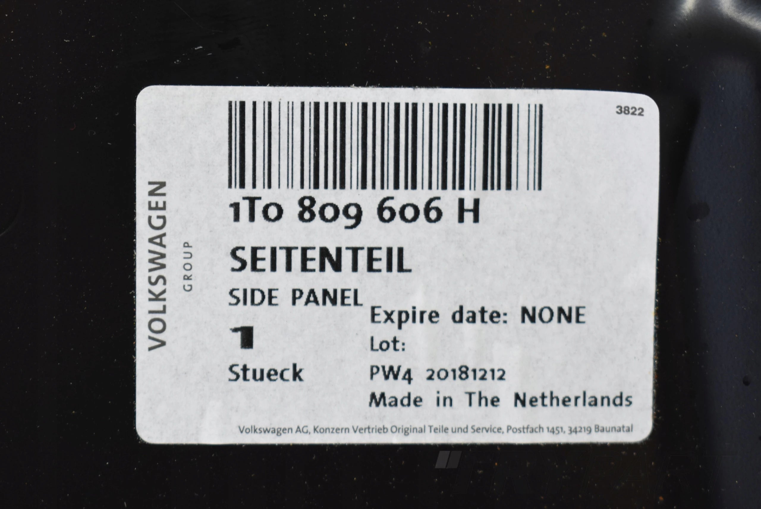 VW TOURAN 1T0 RIGHT PANEL ORG NEW 03-14