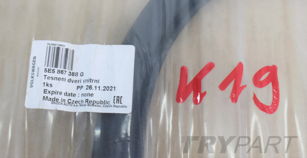 OCTAVIA III 5E5 Rear Right Door Seal NEW ORG