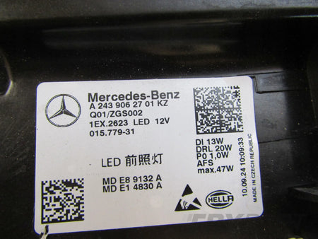 HEADLIGHT MERCEDES EQA EQB W243 FULL LED PERFORMANCE LH LEFT 21-24