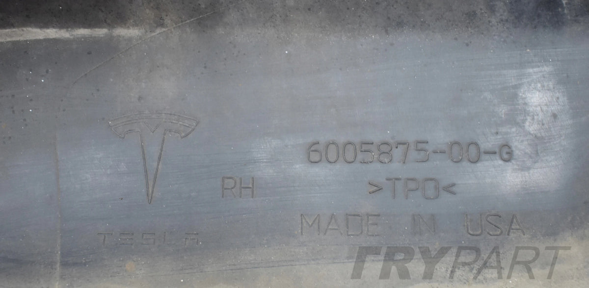 TESLA MODEL S RIGHT DOOR SILL TRIM RIGHT SILL ORG 6005875-00-G