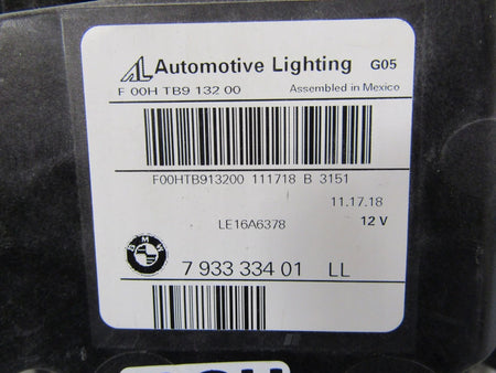 BMW X5 G05 X6 G06 FRONT LAMP FULL LED 18-23 RH 7933334