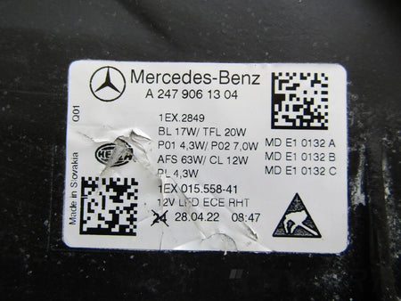 Front Lamp Mercedes B-Class 247 LIFT FULL LED MULTIBEAM 23- LH A2479061304