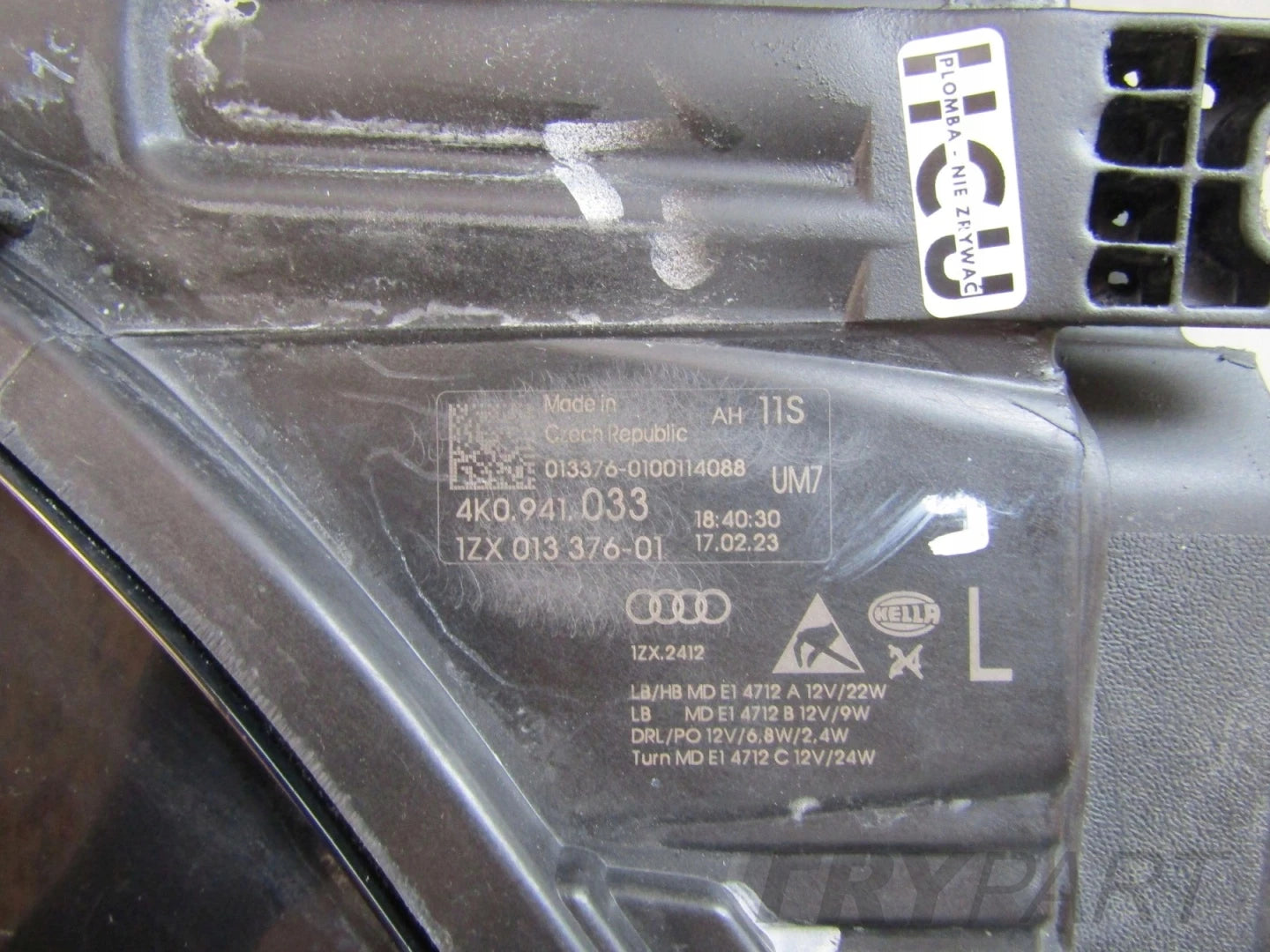 AUDI A6 C8 LED HEADLIGHT 18- LH LEFT 4K0941033