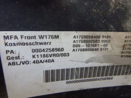 MERCEDES A CLASS 176 LIFT front bumper