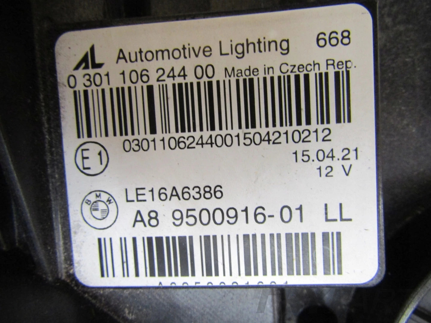 BMW 3 Series G20 G21 Headlight SHADOW LINE LASER 18-22 RH 9500916