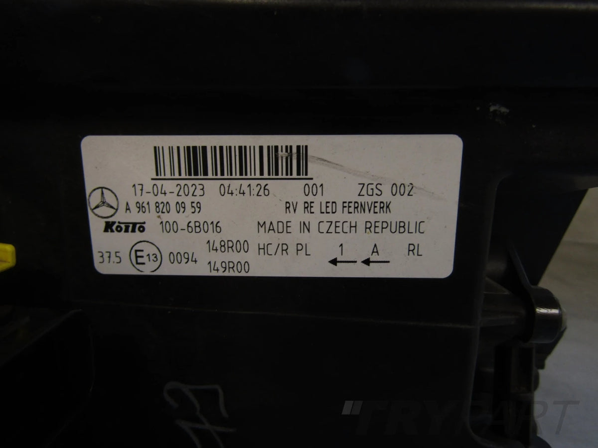 MERCEDES ACTROS W961 MP5 MP 5 FULL LED HEADLIGHT 18- RH A9618200959