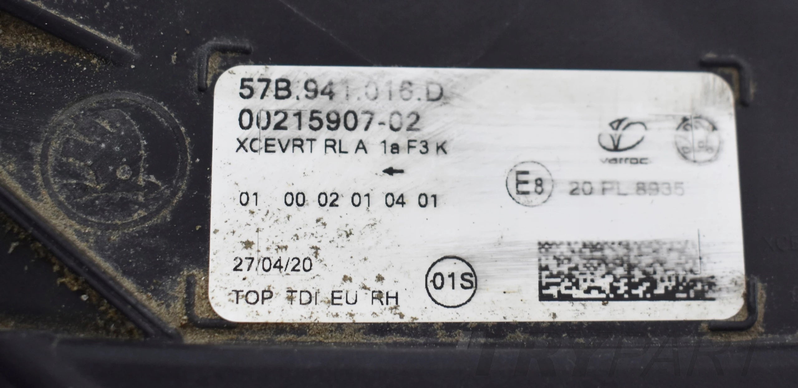 SKODA KAROQ 57B HEADLIGHT RIGHT FRONT FULL LED EU ORG