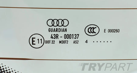 AUDI TT TTS 8S 8S0 REAR WINDOW PERFECT GENUINE