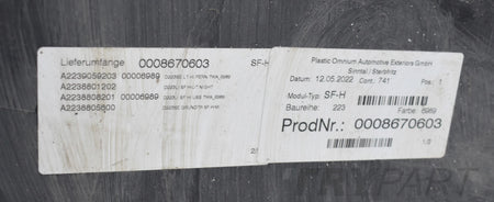 MERCEDES S-CLASS W223 AMG REAR BUMPER REAR ORIGINAL