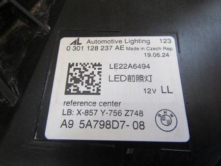 Headlight BMW 5 G60 G61 FULL LED 23- LH LEFT 5A798D7