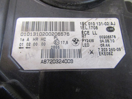 BMW 5 F10 F11 Headlight STANDARD LENS 10-13 RH RIGHT 7203240