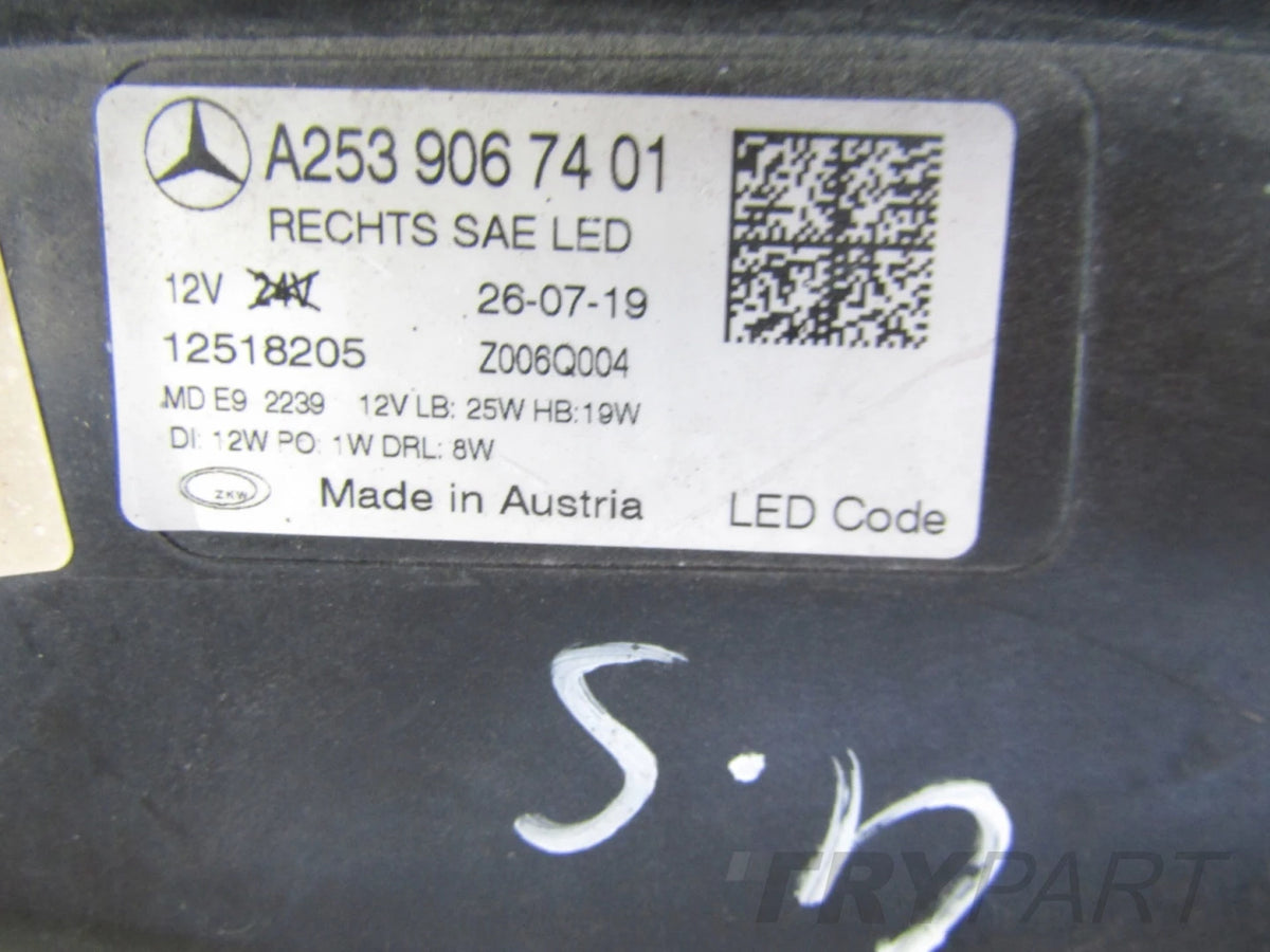 MERCEDES GLC W253 LIFT PERFORMANCE HEADLIGHT 20- RH A2539067401 USA