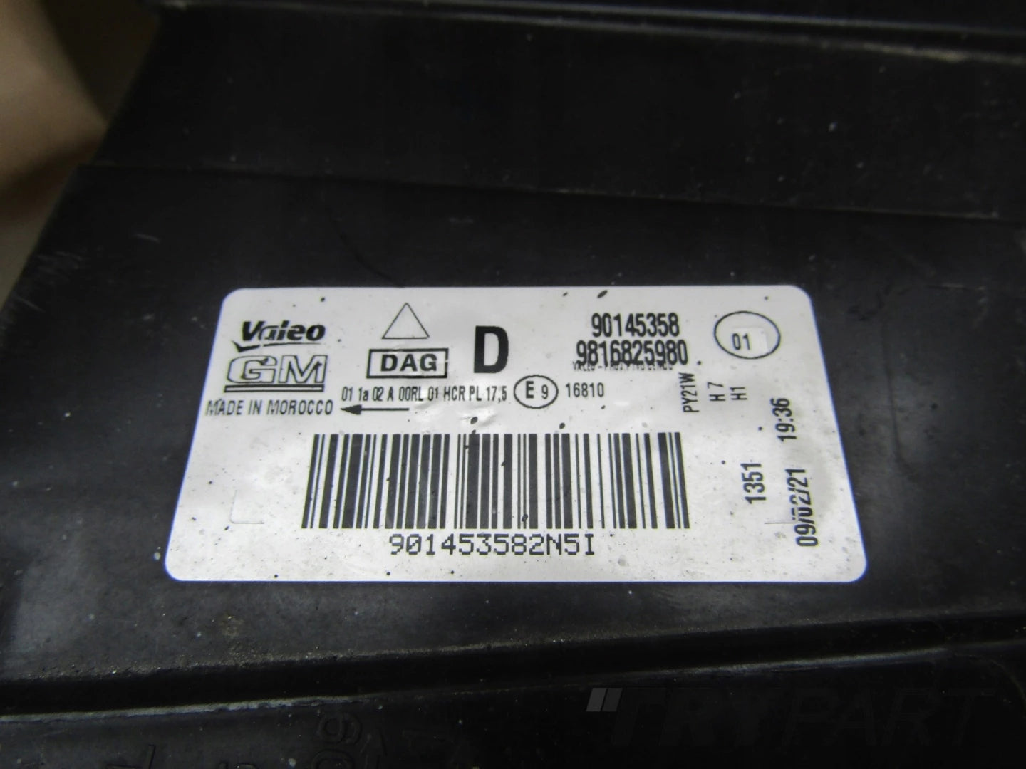 Front Lamp Opel Combo E IV STANDARD RH 18- 9816825980