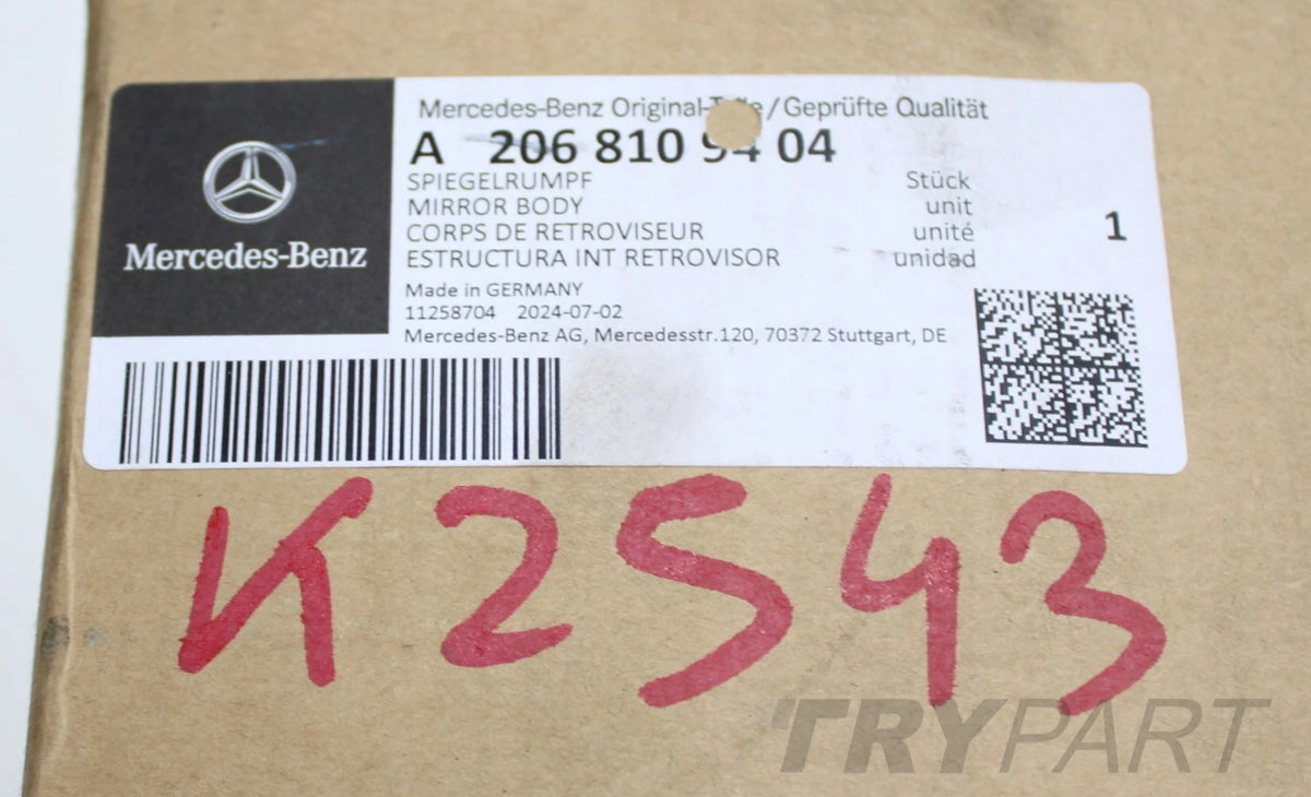 MERCEDES C-CLASS W206 RIGHT MIRROR 8+9 PIN ORG EU NEW A2068109404