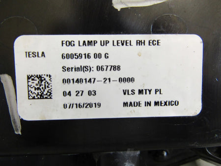TESLA MODEL S LED DRL FRONT LAMP 12-20 RH 600591600G