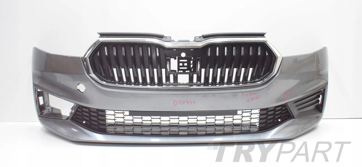 SKODA FABIA IV 6VA FRONT BUMPER ORG + GRILLES + GRILL + BOTTOM