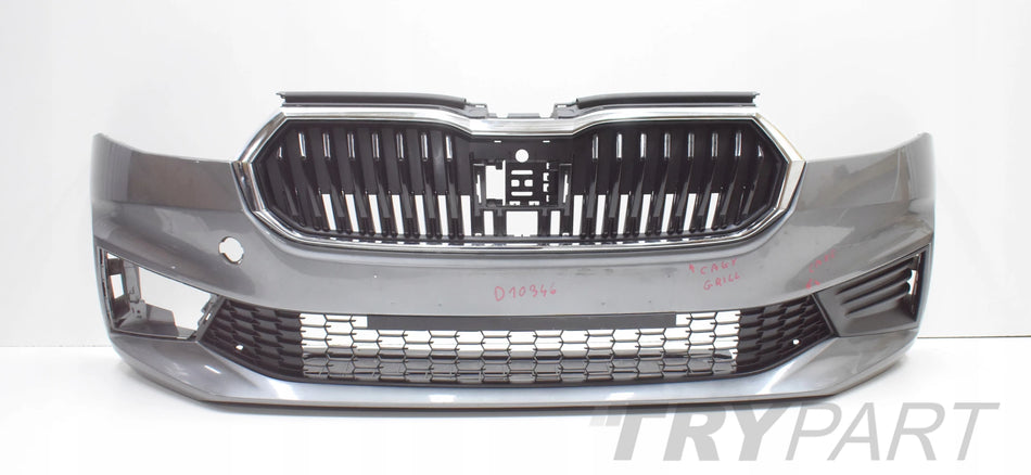 SKODA FABIA IV 6VA FRONT BUMPER ORG + GRILLES + GRILL + BOTTOM
