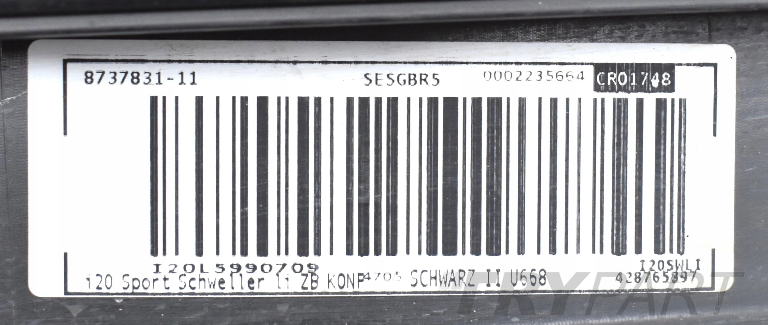 BMW IX I20 M PACKAGE LEFT SILL PANEL OEM