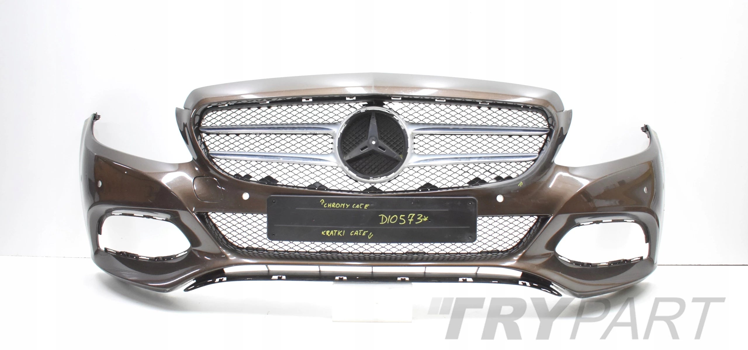 MERCEDES C CLASS W205 FRONT BUMPER ORIGINAL + GRILLE + CHROME + FRAMES
