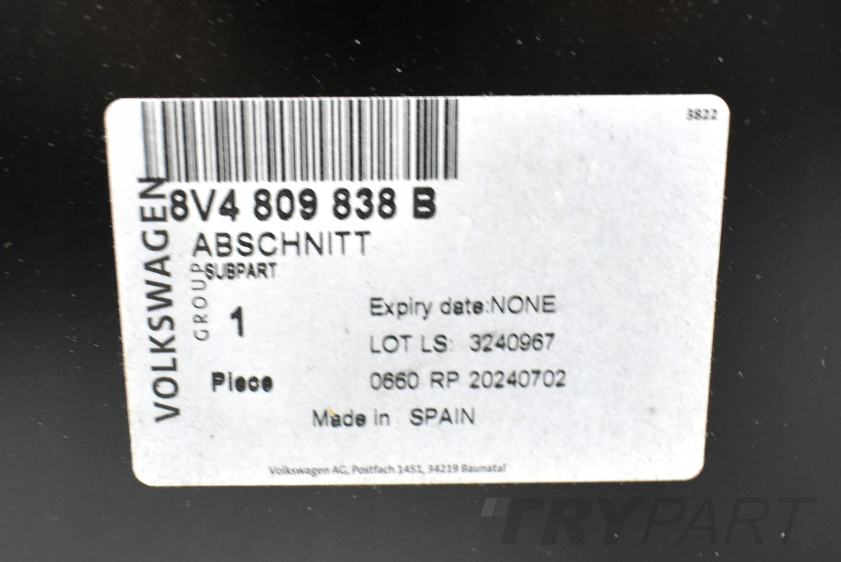 AUDI A3 8V 8V4 REAR RIGHT FENDER CLADDING ORG 8V4809838B