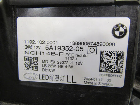 Front Lamp BMW 4 G22 G23 G26 M3 G80 M4 G82 FULL LED 20- RH 5A19352