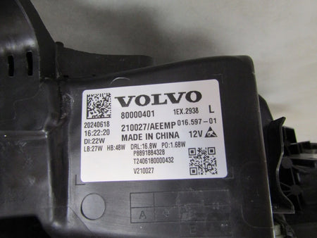 FRONT HEADLIGHT VOLVO EX30 FULL LED 23- LH LEFT 80000401