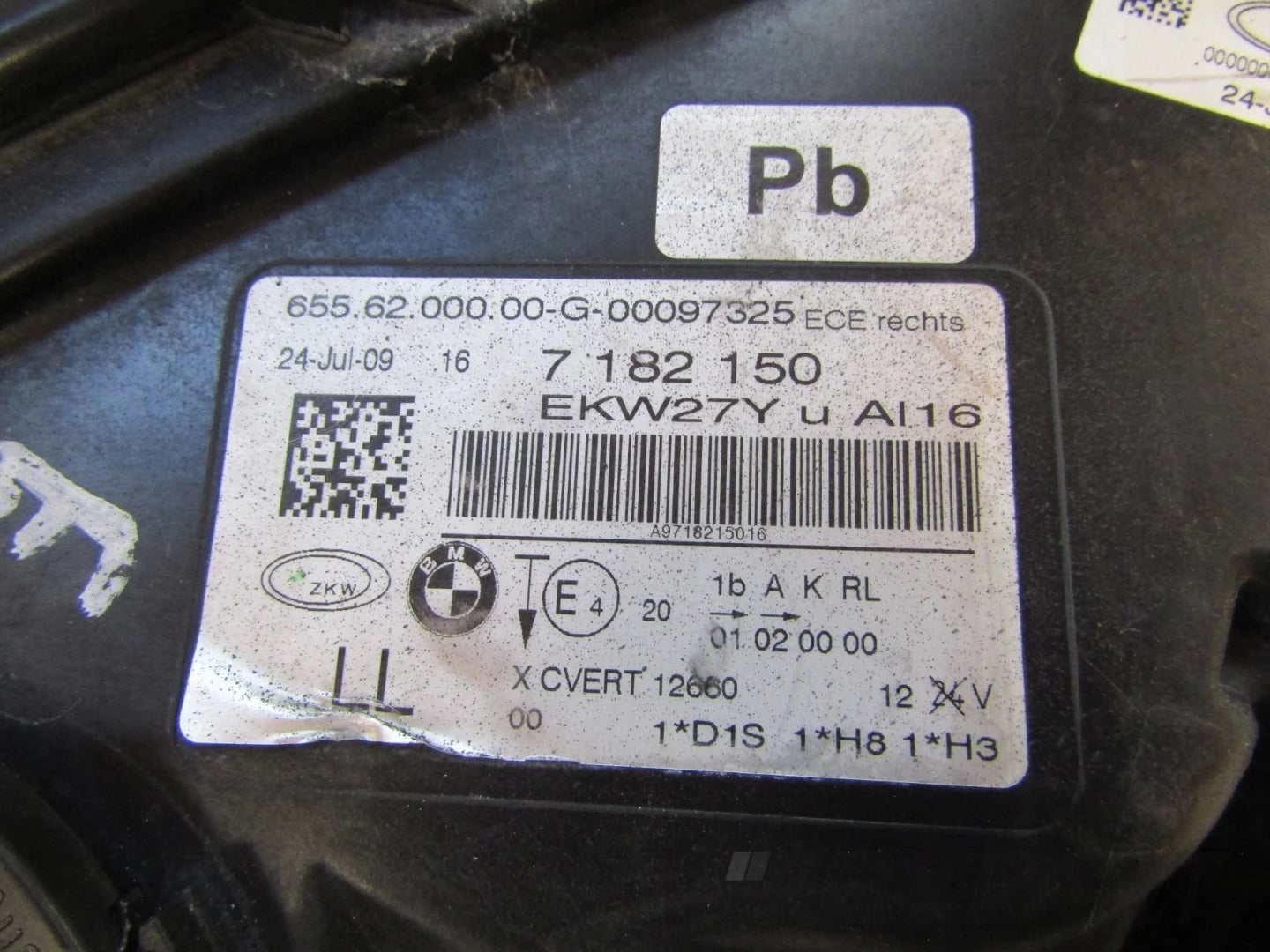 BMW 7 F01 F02 Xenon Adaptive Headlight 08-12 Right Passenger Side 7182150
