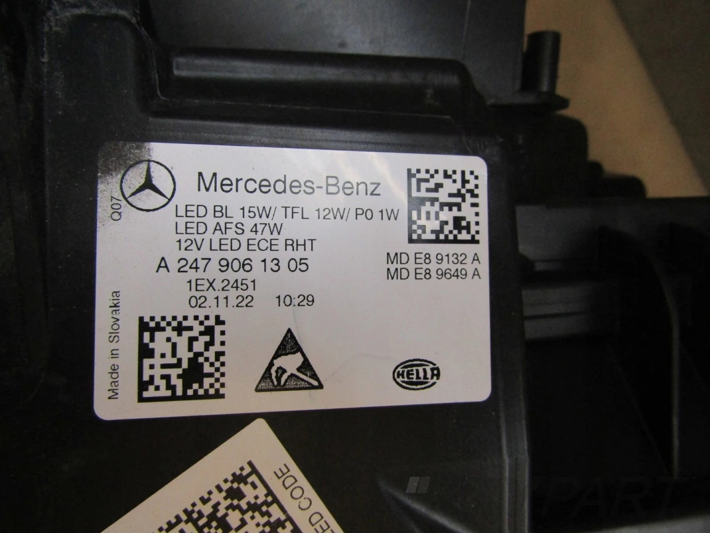 MERCEDES B CLASS 247 W247 LED PERFORMANCE 18-22 LH LEFT HEADLIGHT A247906