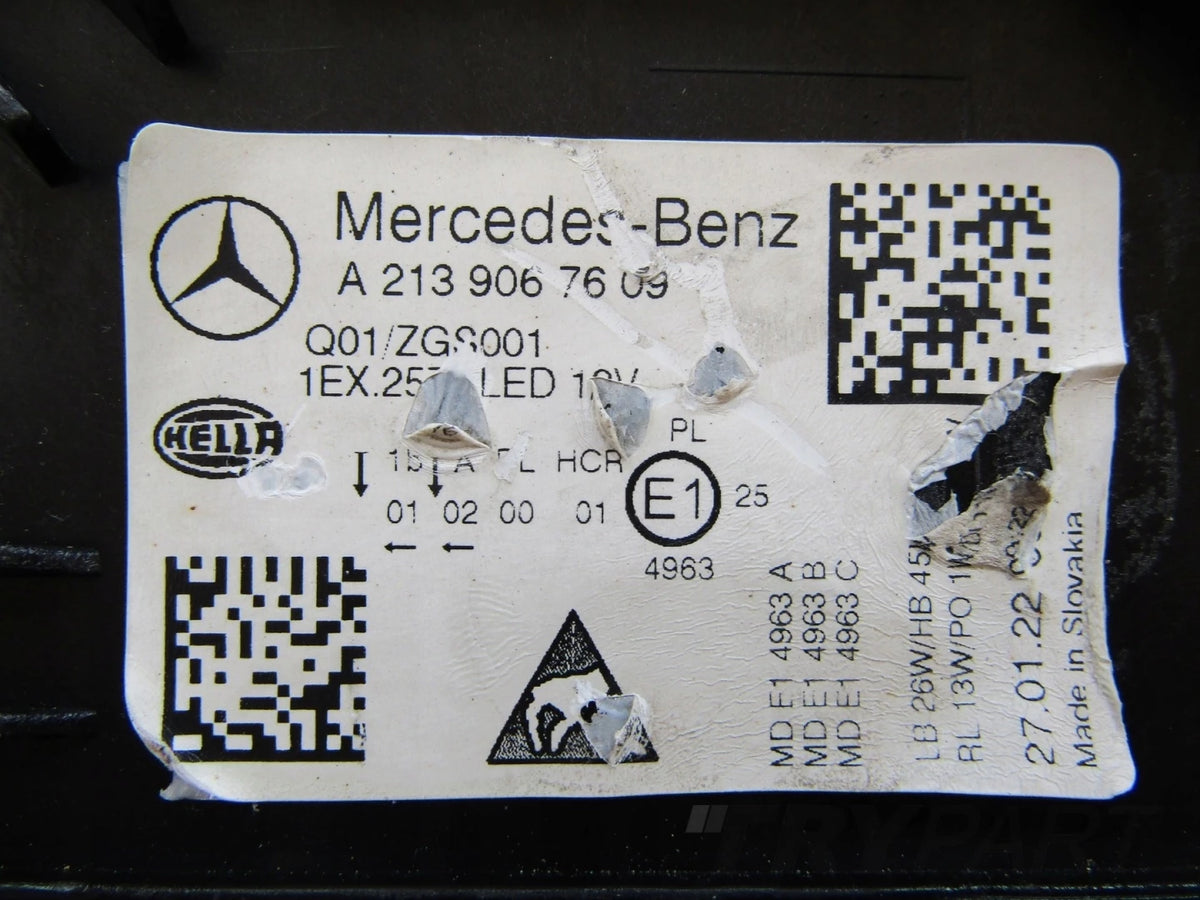 Headlight Mercedes E-Class W213 213 LED LIFT 20- RH RIGHT A2139067609