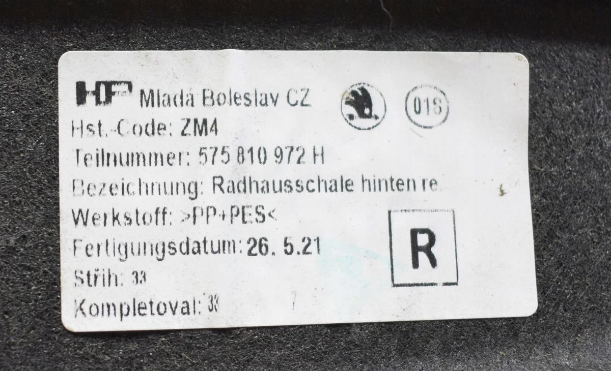 SEAT ATECA 575 REAR RIGHT WHEEL ARCH ORG