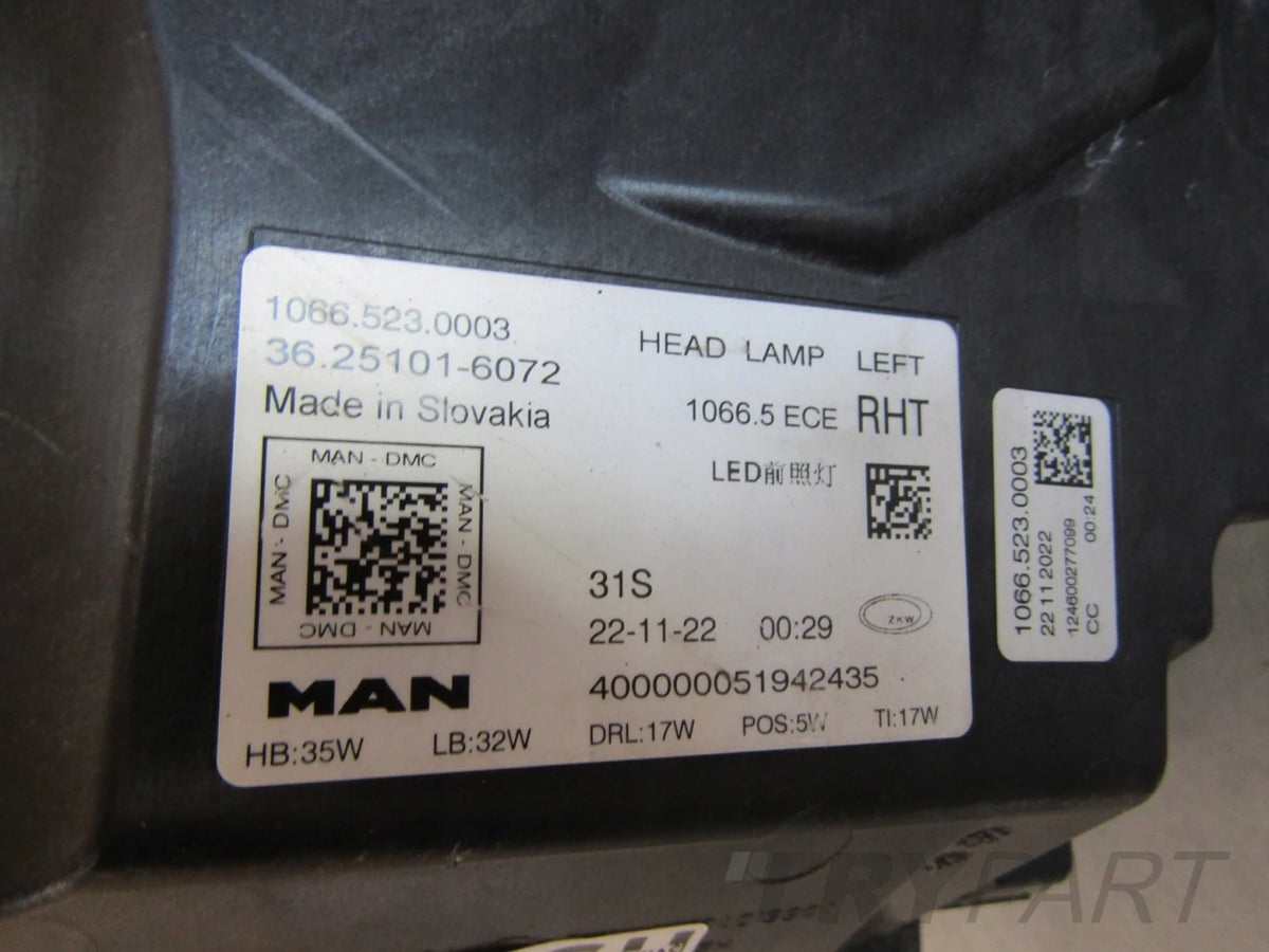 MAN TGX II 2 LED 20- HEADLIGHT LH 10665230003