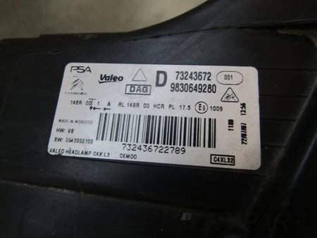 Front LED Headlight for Citroen C4 III 20- RH RIGHT 9830649280