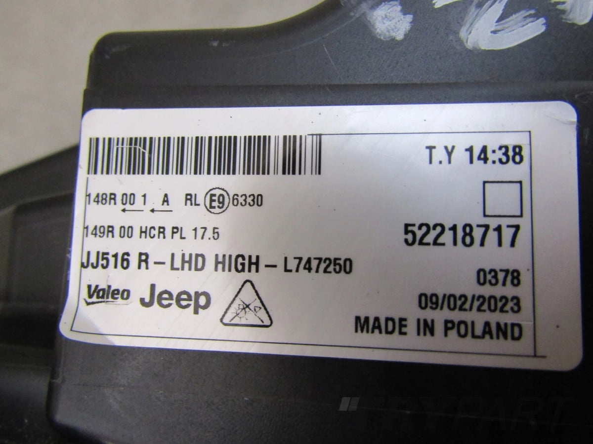 HEADLIGHT JEEP AVENGER FULL LED RH RIGHT 23- 52218717