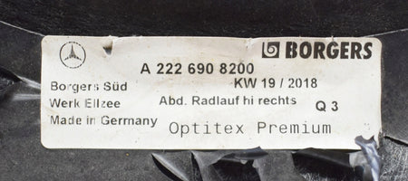 MERCEDES S CLASS W222 RIGHT REAR FENDER ORG