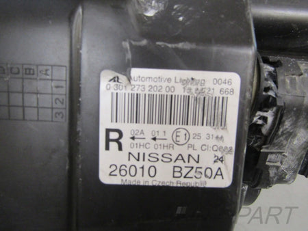 HEADLIGHT NISSAN NV400 INTERSTAR II 10- STANDARD RH RIGHT 26010BZ50A