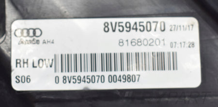 AUDI A3 8V5 RIGHT REAR LIGHT ORG EU SEDAN